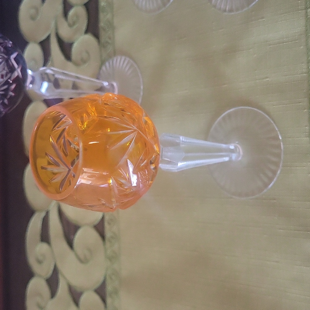 Bavarian Crystal Liqueur Glasses - Picture 5 of 10